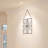 18"H Clear Floral Glass Window Panel