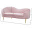 Causeuse courbée en velours 67 po Shurtz-273919138