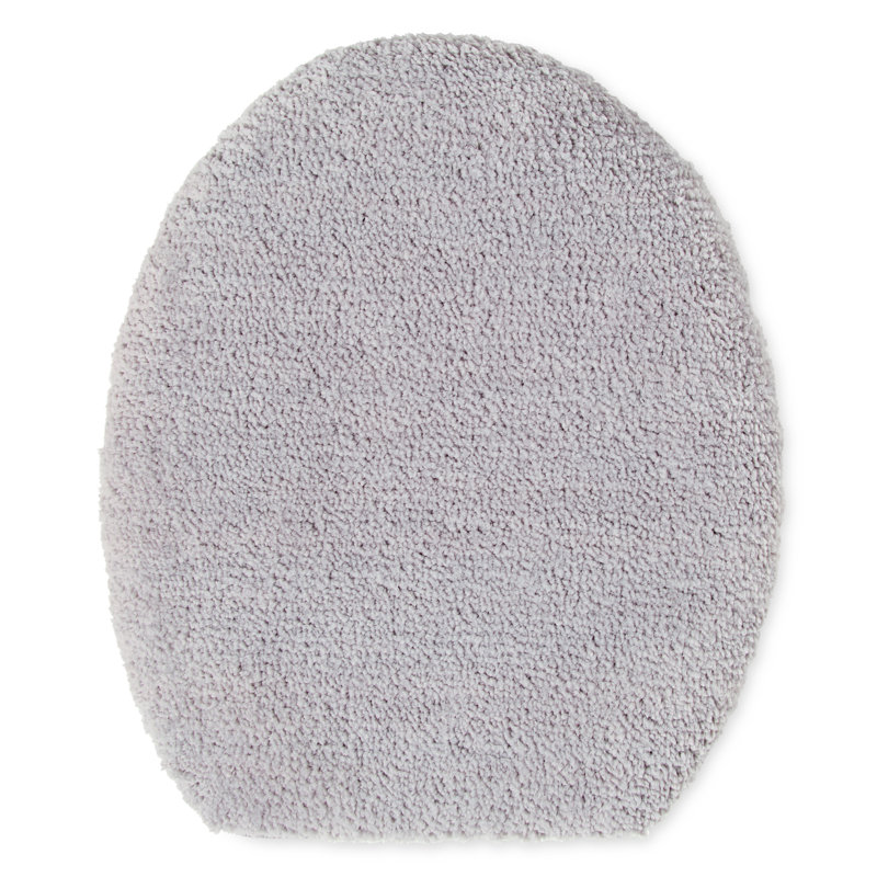TOWN & COUNTRY EVERYDAY Ultra Plush Solid Tufted Toilet Lid Cover 18.5”x19.6, Gray