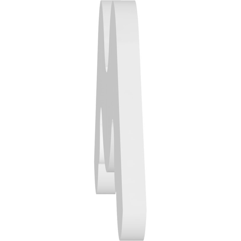 Pignon en PVC de qualité architecturale Midway, H 22,5 po x l 60 po x P 1 po, 8 / 12