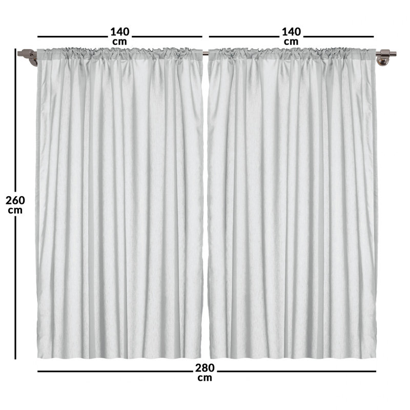 Pattern with Funny Doodle Elements Semi Sheer Curtains, 280cm Width x 260cm Drop