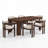 Lyddia 6-Person Dining Table Set With Upholstered Chairs & Wooden Frame