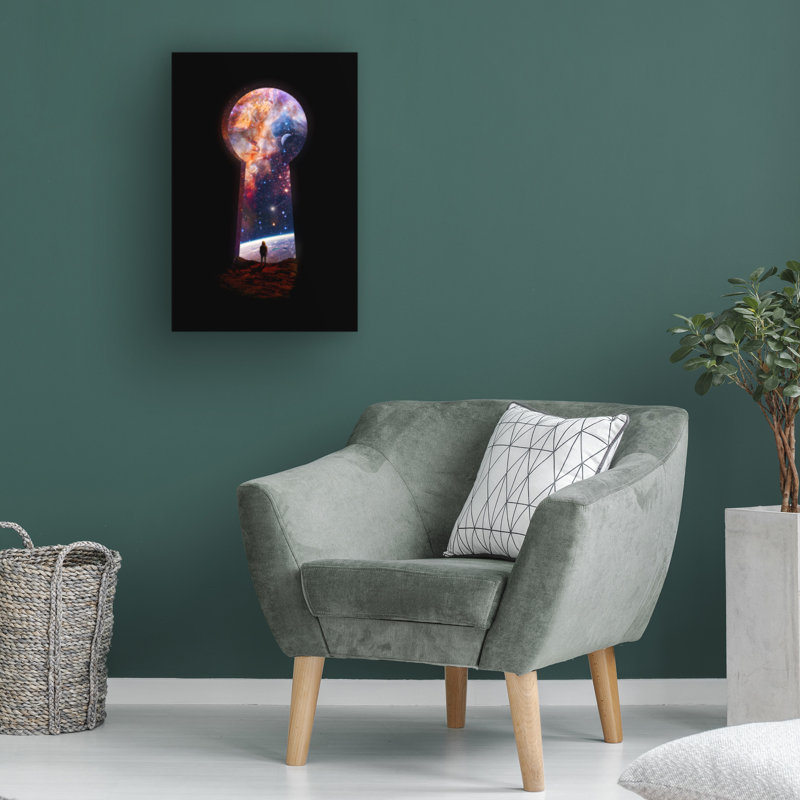 Entrée sur toile, H 19 po x l 12 po x P 2 po