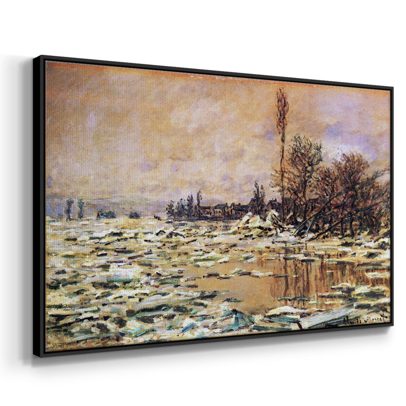 Toile tendue avec châssis Monet - 553MONET, H 17 po x l 25 po x P 2 po, Noir