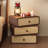 Rotating Solid Wood Nightstand with Interlocking Drawers