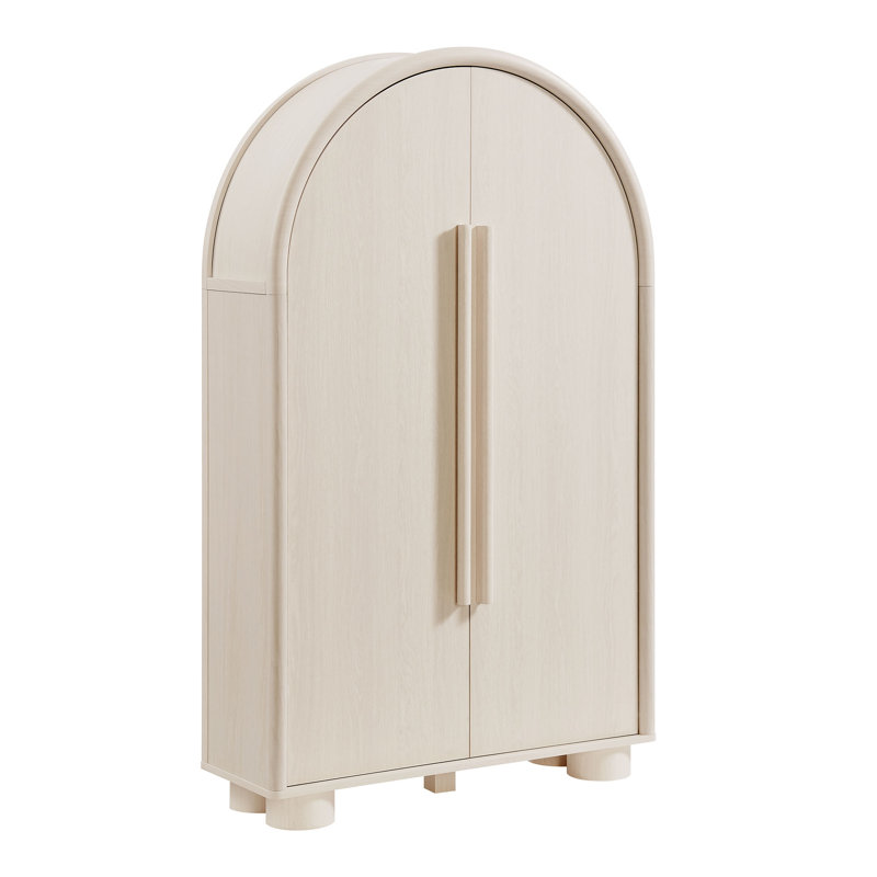 Armoire de bureau pliante en noyer Bellamy, Cendré