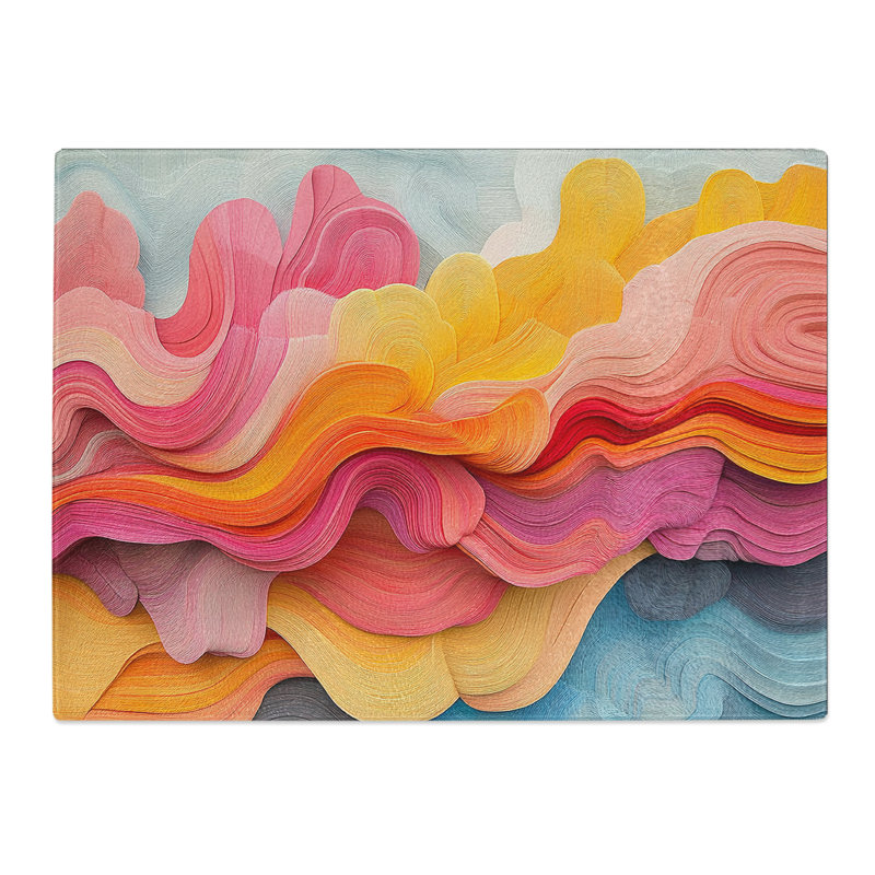 Wave Artwork  Glass Chopping Board