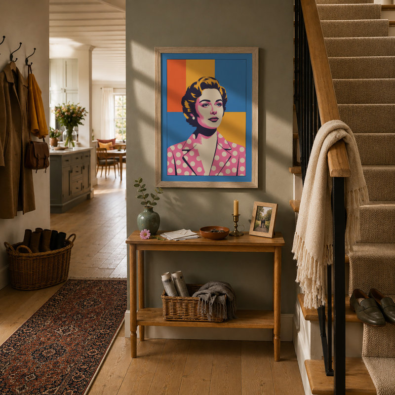 Portrait Pop Art - Framed Print, A1 - 84.1 x 59.4 cm, Oak