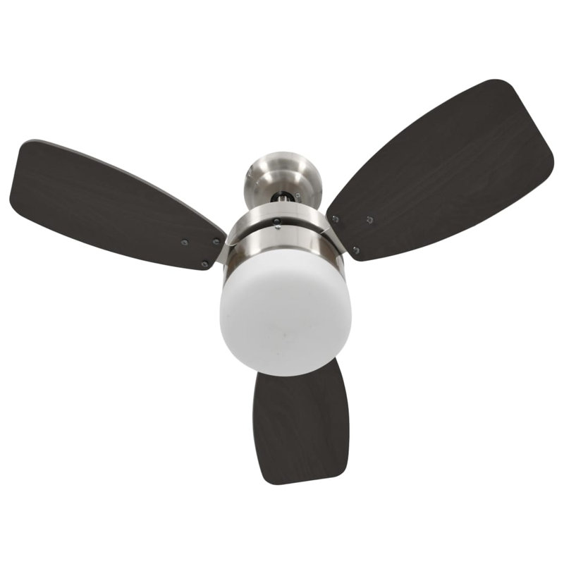 Burrell 76cm Ceiling Fan with LED Lights, Black