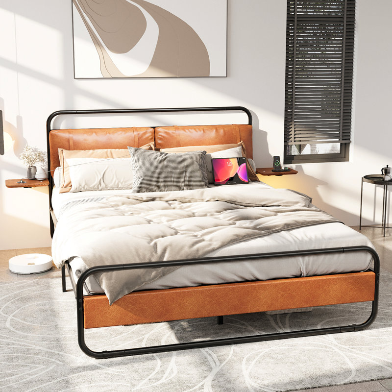 Lit plateforme tapissier Naseef, Grand lit