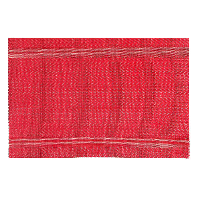Ensemble de 12 napperons en vinyle, Rouge
