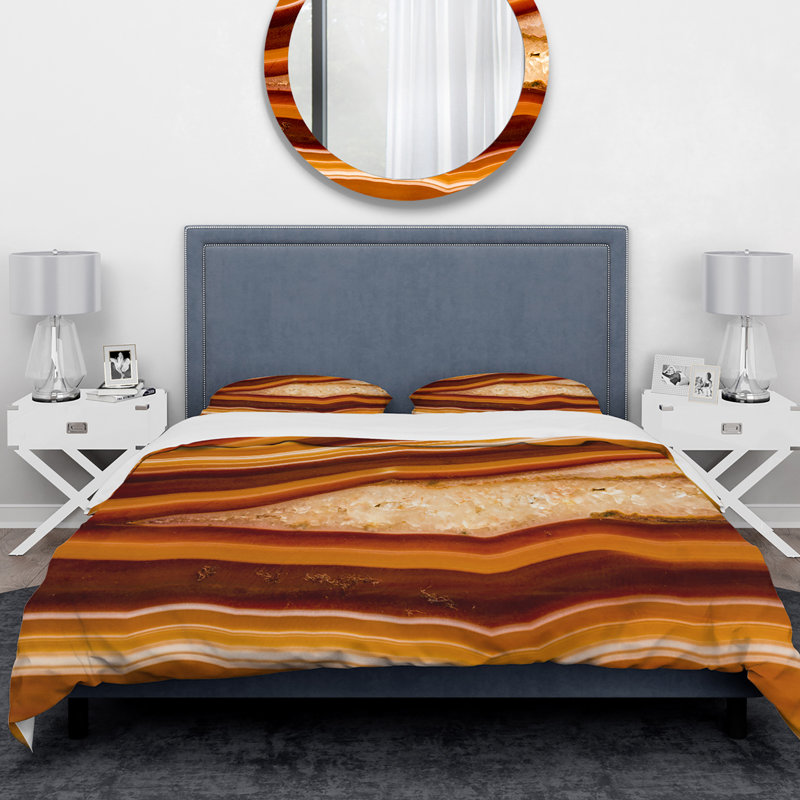 Ensemble de housse de couette designart geode chrystal, Housse de couette très grand + 2 taies décoratives