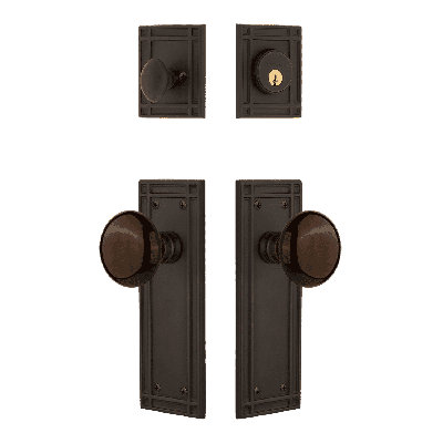 Nostalgic Warehouse Mission Entry Set with Porcelain Knob