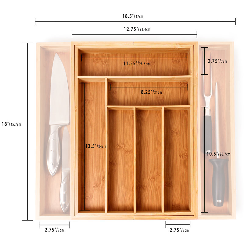 Benninger Expanding Adjustable Flatware Kitchen Drawer Organizer