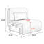 Canapé convertible pliable en lin vert mat-130061055