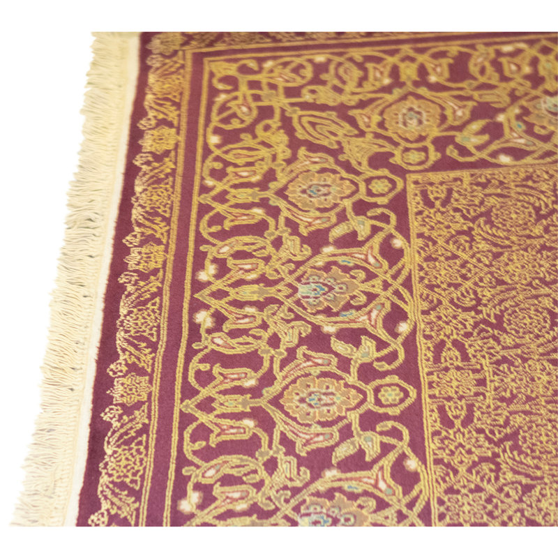 Hand Knotted Wool Area Rug in Black