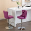 Ensemble de 2 tabourets pivotants à hauteur réglable, à dossier ergonomique et base en chrome robuste