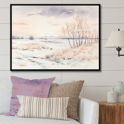 Minimalisme, paysage d'hiver au bord du lac