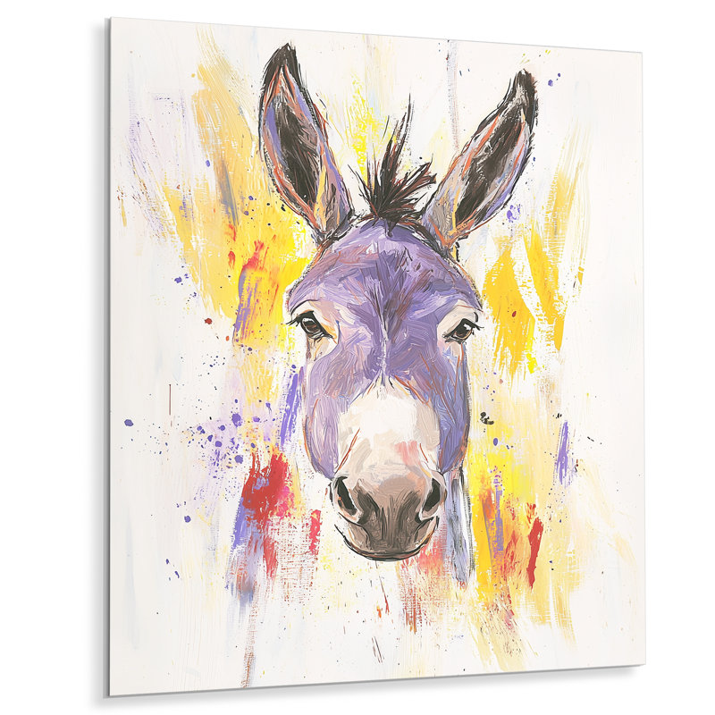 Impression expressive «Pulse of Donkey» par Vincent I - Animaux, impression sur métal, H 20 po x l 12 po x P 0,84 po