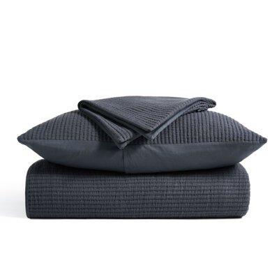 Ribbed Cotton Coverlet Set