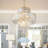 12-Gold adjustable iron crystal Chandeliers