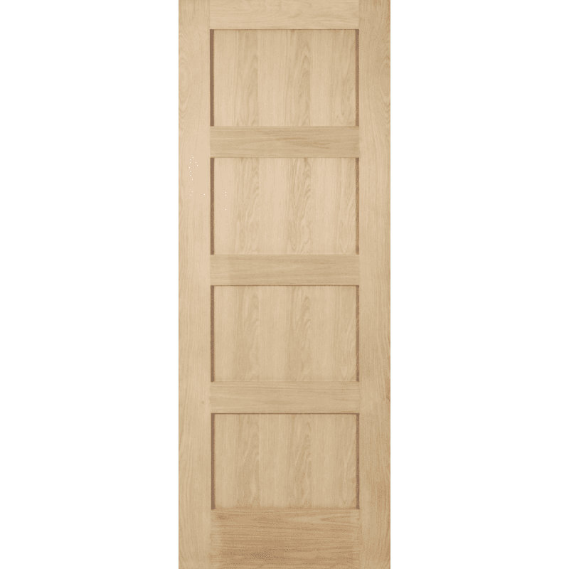 Oak Shaker 4 Panel Internal Door, 61" W x 198.1" H