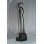 Kamaya Male Female Abstract Bronze Statue -  Size: 6"L x 8"W x 31"H.