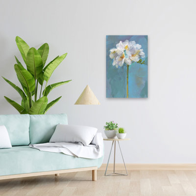 Art floral turquoise et bleu