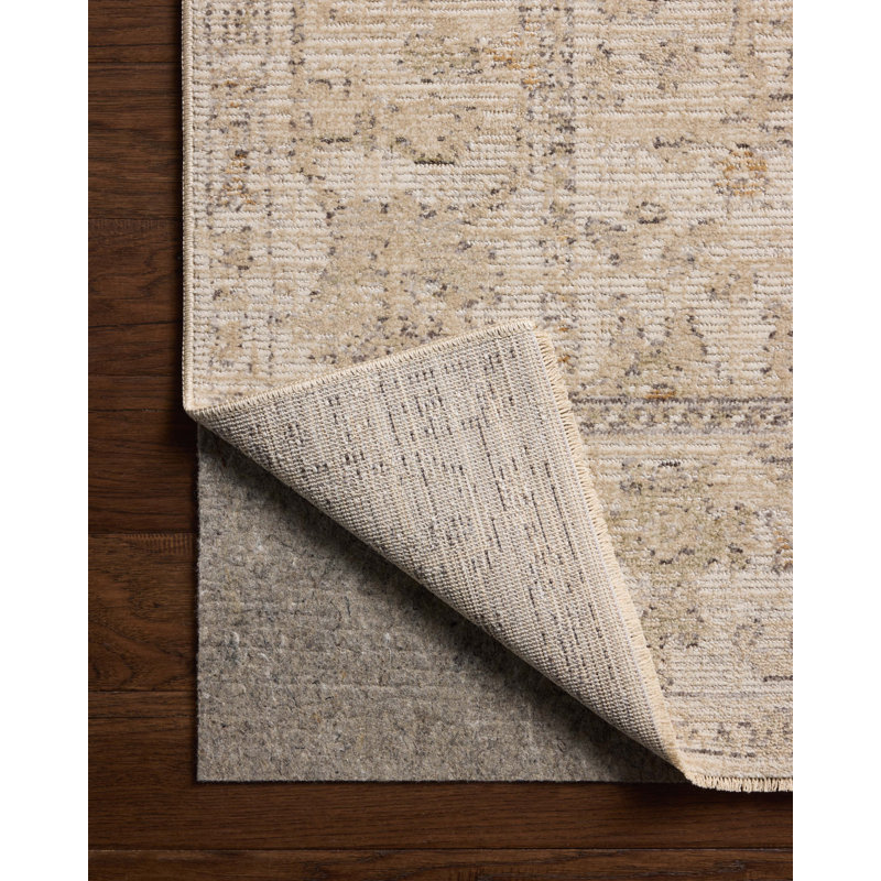 Tapis ivoire / sable Loloi Forlini, Rectangle 11 pi 6 po x 15 pi