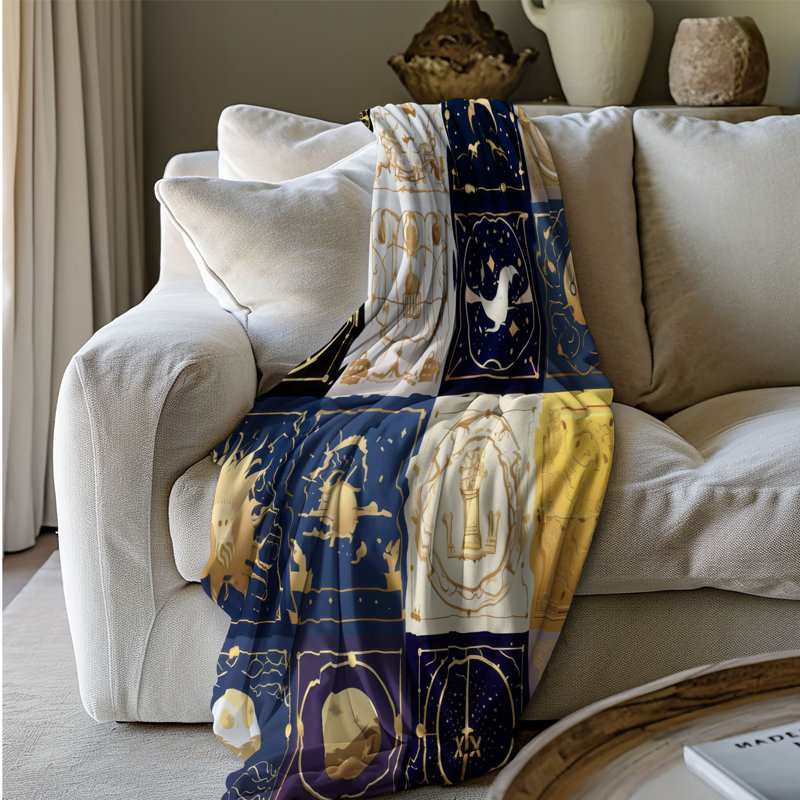 Couverture de luxe 1 pièce Moonlit Enigma, Lit simple
