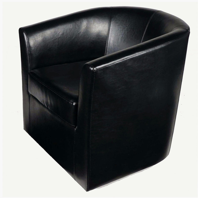 Fauteuil club pivotant, Noir