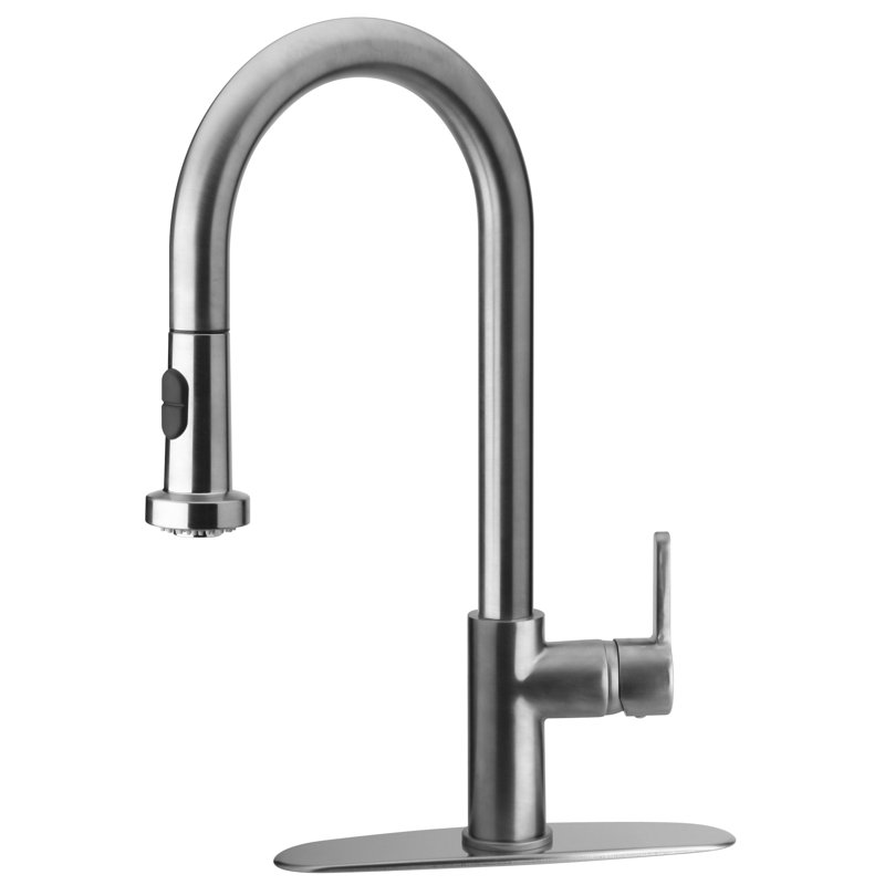 Robinet de cuisine à poignée simple Elix, Chrome