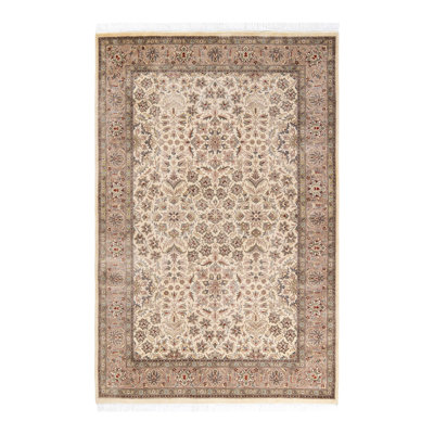 Hayner One-of-a-Kind Hand-Knotted New Age 7'1" Round Wool Area Rug in Brown/Beige