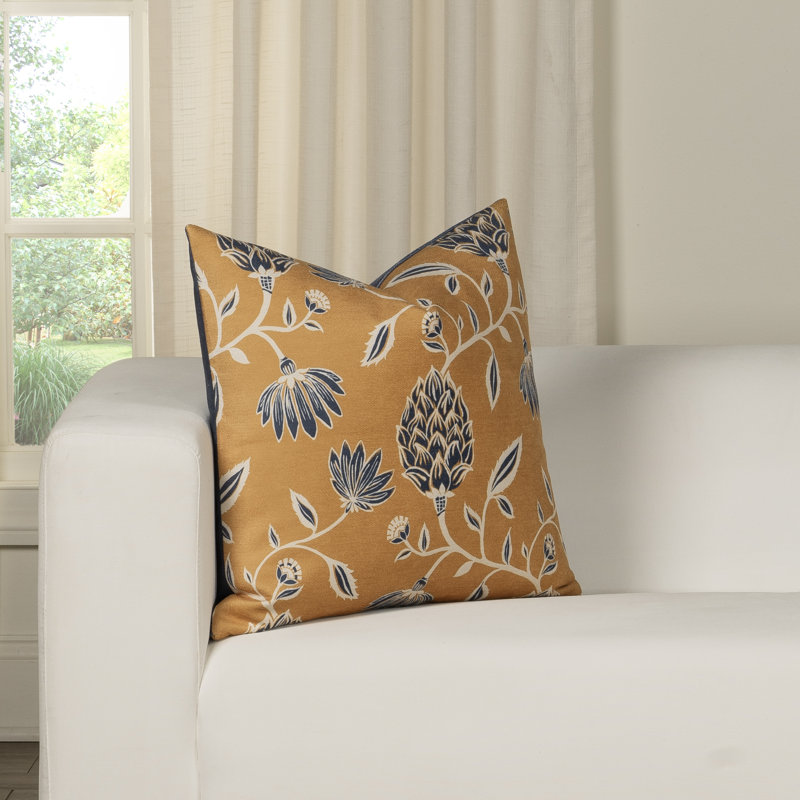 Frony 20" x 20" Throw Pillow, Navy