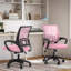 Chaise de bureau ergonomique à dossier moyen en filet avec accoudoirs et support lombaire Pierfranca-1278414863