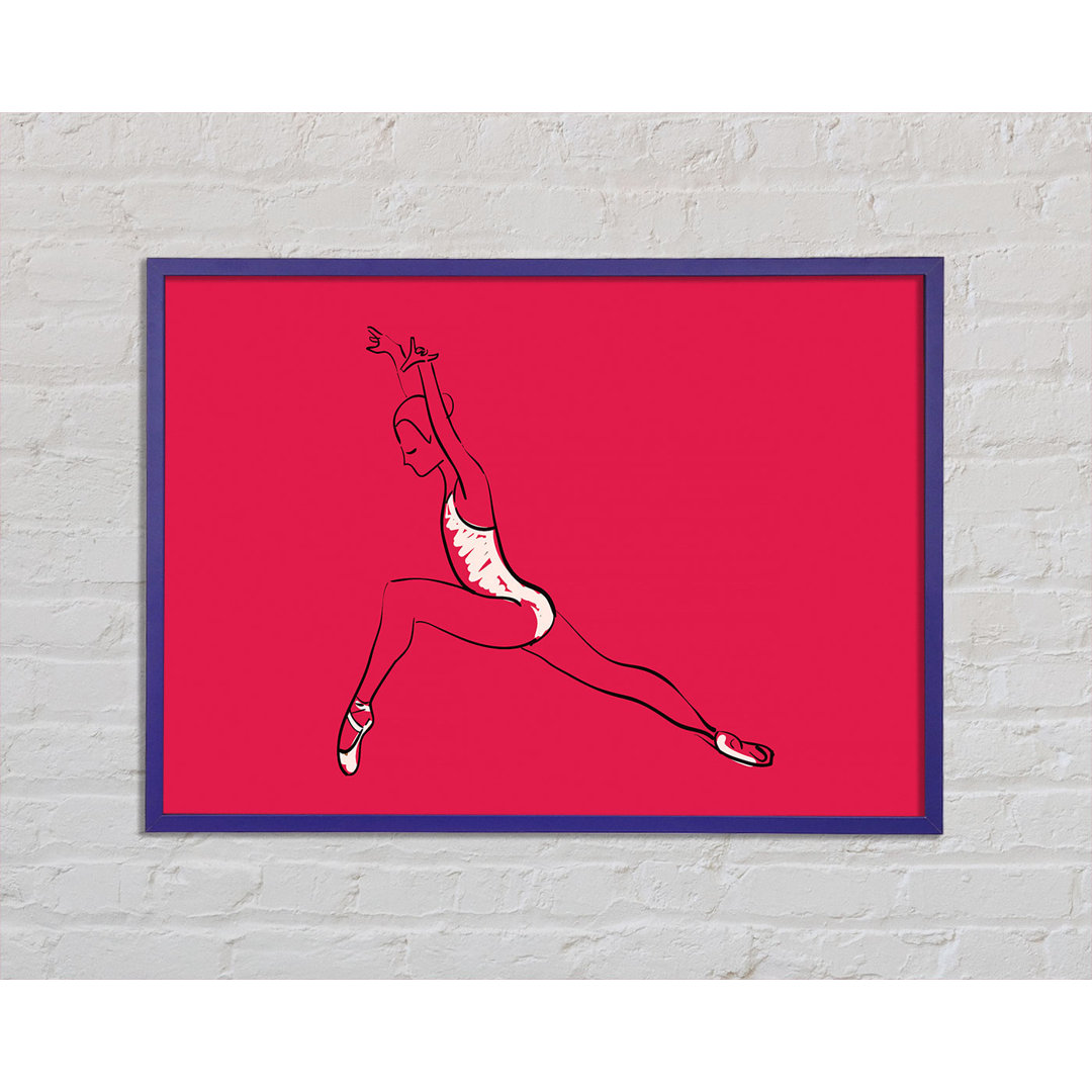 Gerahmtes Leinwandbild Pink White Ballerina 6