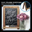 VersaChalk Wooden Frame Tabletop Magnetic Chalkboard, Freestanding, 13" x 9"