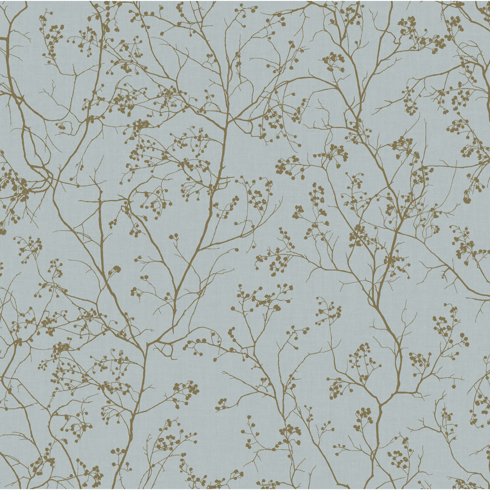 Swanson Wallpaper Double Roll, Blue/Gold