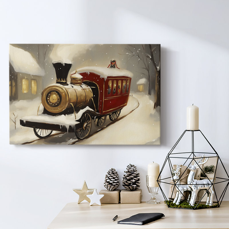 Art des Fêtes de Noël - Toile tendue avec châssis - Série 3-LVII, H 12 po x l 18 po
