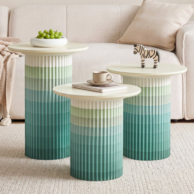 3-Piece Round Nesting Coffee Table Set