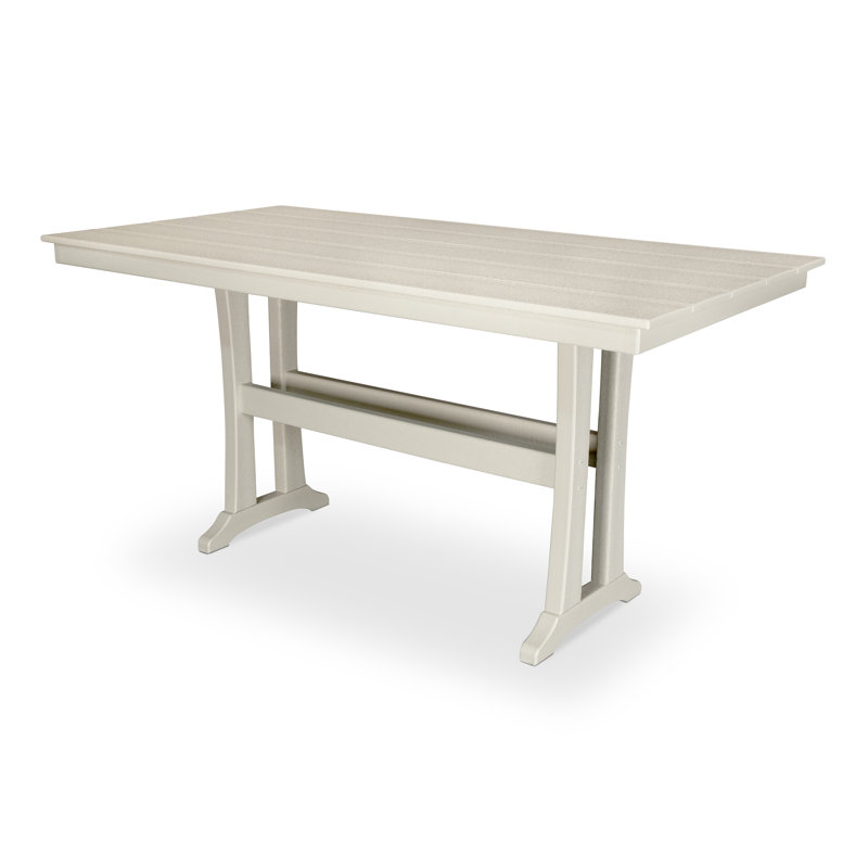 Farmhouse Trestle 37" x 72" Counter Table, Sand Castle