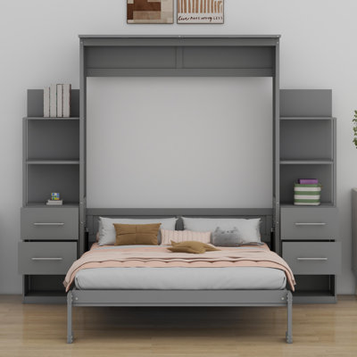 Lit escamotable mural avec tablettes Murphy