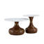 Table basse gigogne ronde moderne, agencement flexible, piètement en forme de gourde-975504989
