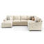 Canapé d'angle convertible en U Ahn 103,5 po en lin avec lit gigogne, pouf amovible et rangement sous l'assise, beige-1661316052