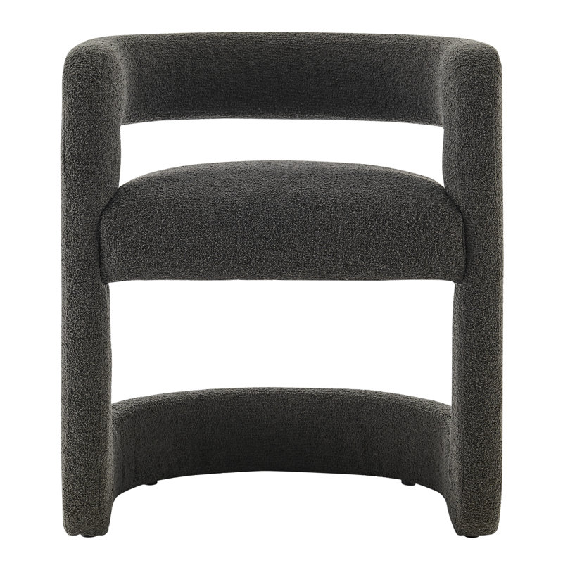 Boback Low Back Barrel Chair, Palladian Charcoal