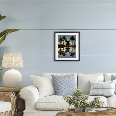«Palm Tree Reflection», impression sous verre, par Jared Kreiss