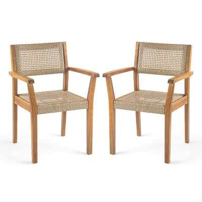 Chaise de salle à manger d'extérieur (ensemble de 2)