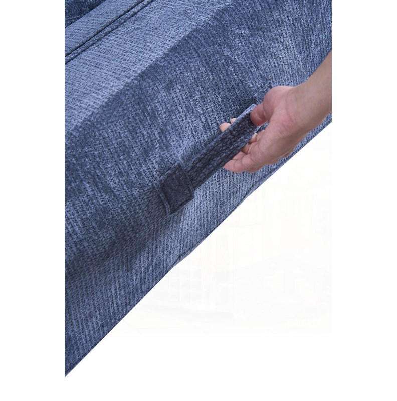 Canapé moderne avec 2 coussins, Bleu très foncé
