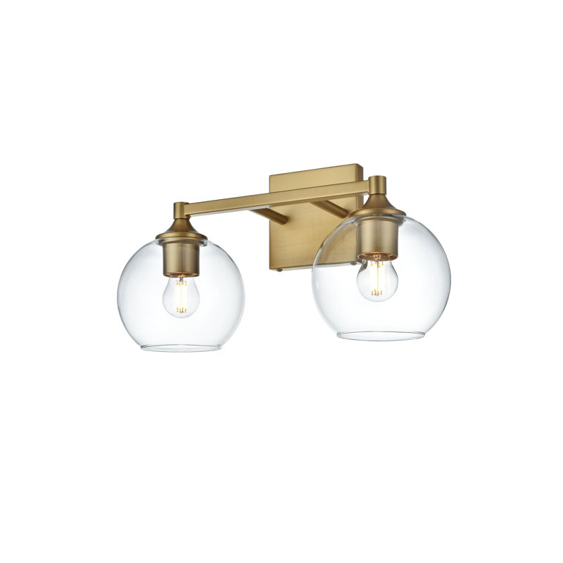 Lumière de meuble-lavabo à intensité variable, Doré, H 9 po x l 6 po x P 6 po, Une lumière