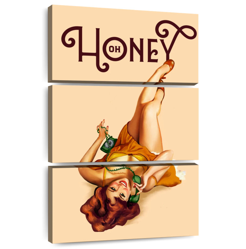 Leisha Oh Honey téléphone gingembre, H 50 po x l 32 po